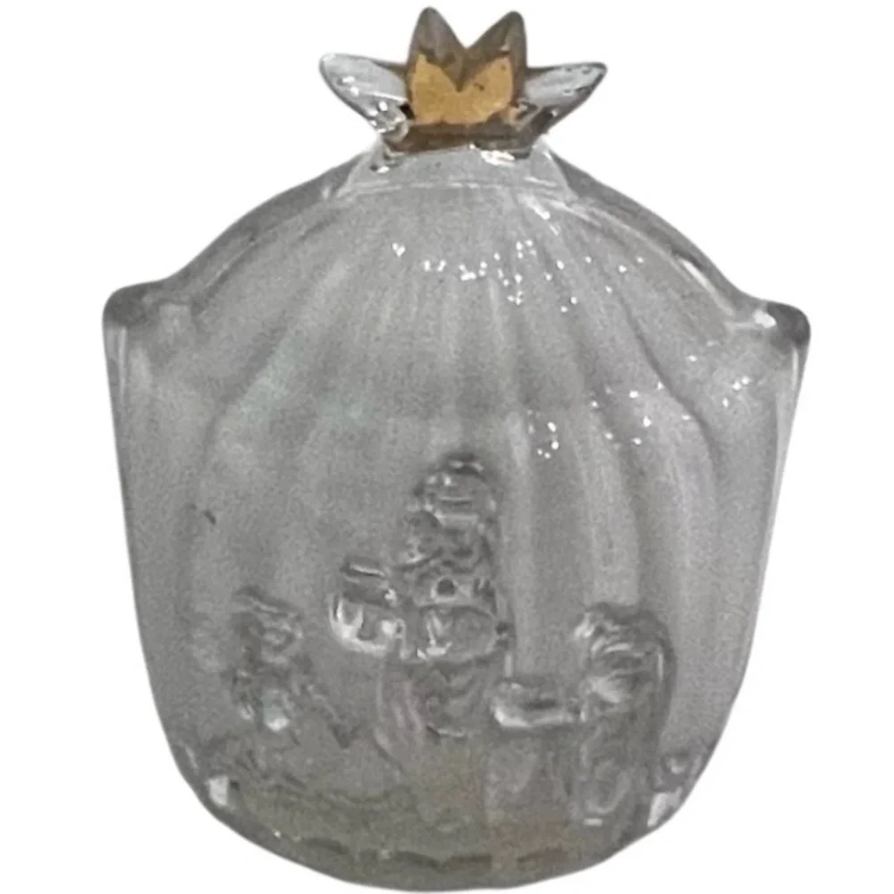 Glass Nativity Scene Candle Holder by Mishka